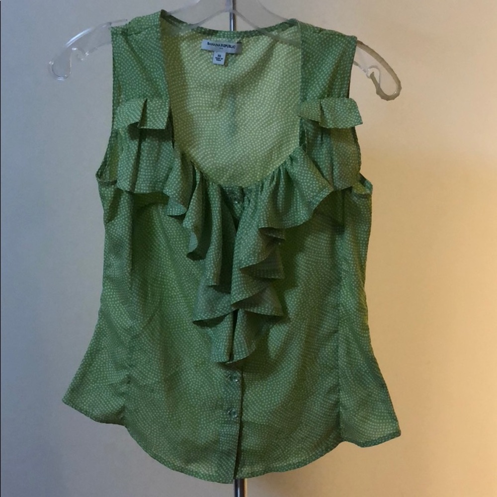 Green sleeveless top from banana  republic
